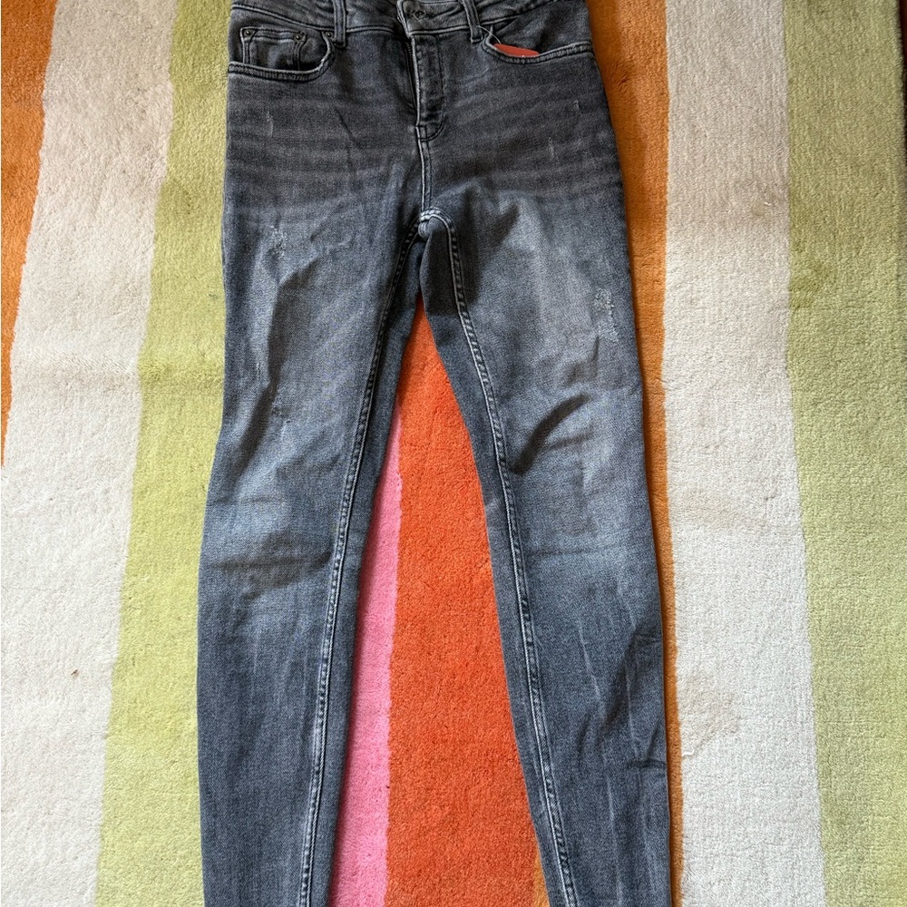 Zara Charcoal Straight Leg Jeans